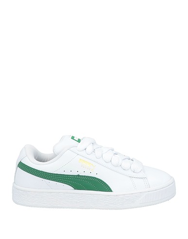 PUMA Sneakers White Cowhide, Textile fibers