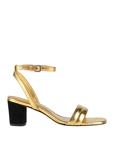 SANDRO Sandals Gold Leather