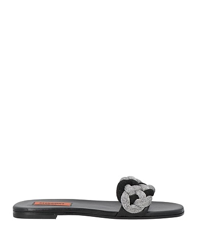 MISSONI Sandals Black Textile fibers, Leather