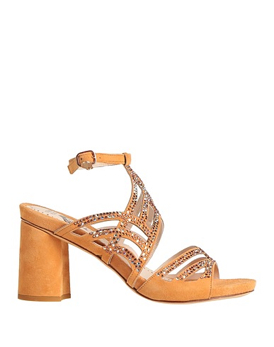 STEFANIA PELLICCI Sandals Camel Leather