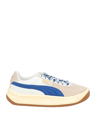 PUMA Sneakers Beige Leather, Textile fibers