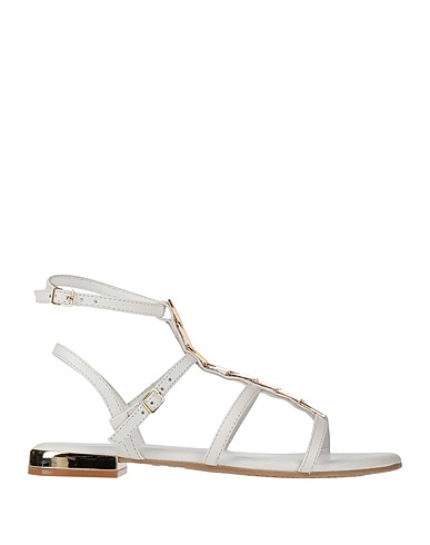 CAFèNOIR Sandals White Leather