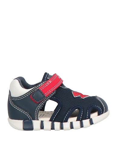 GEOX Sandals Midnight blue Textile fibres, Leather