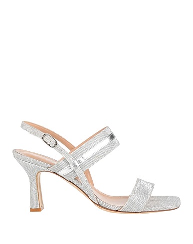 ELATA Sandalen Silber Gewebefasern
