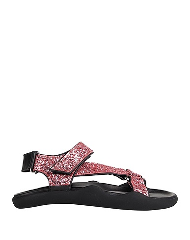 CHRISTOPHER KANE Sandalen Rosa Leder, Gewebefasern