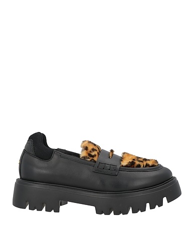 N°21 Loafers Black Leather, Textile fibres