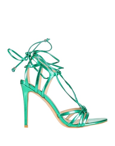 PINKO Sandalen Smaragdgrün Gewebefasern