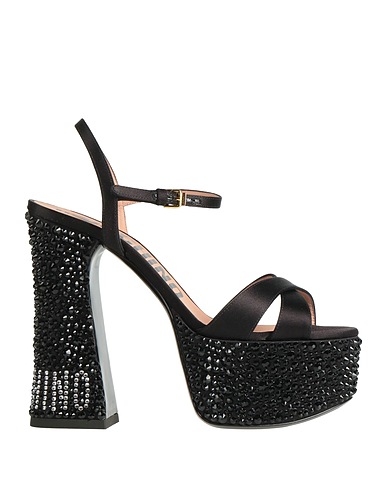 MOSCHINO Sandals Black Textile fibres