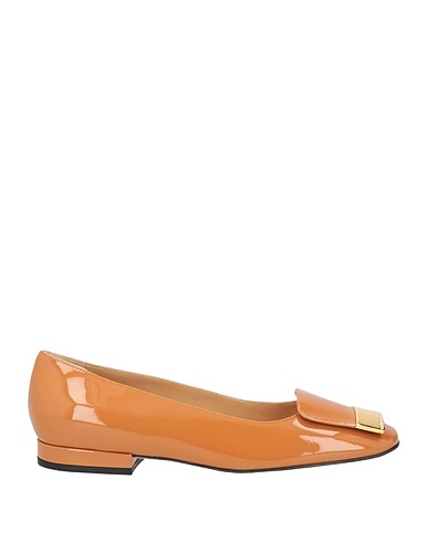 SERGIO ROSSI Ballet flats Camel Leather