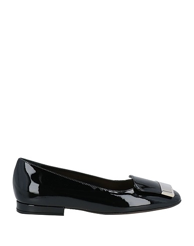 SERGIO ROSSI Ballerinas Schwarz Leder