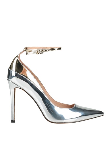 PINKO Pumps Silber Gewebefasern