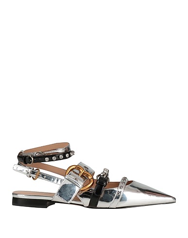 PINKO Ballerine Argento Fibre tessili
