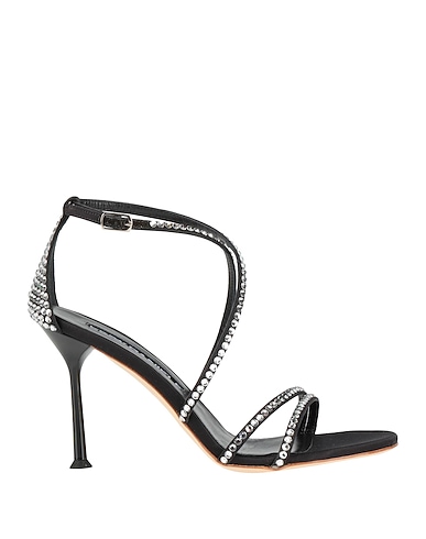 EDDY DANIELE Sandals Black Textile fibres