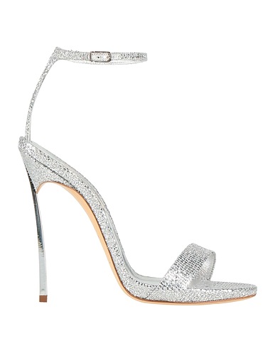 CASADEI Sandals Silver Textile fibres