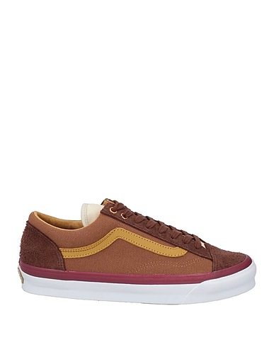 VANS VAULT Sneakers Brown Leather, Textile fibers