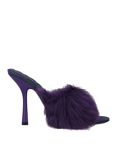 BURBERRY Sandals Purple Shearling