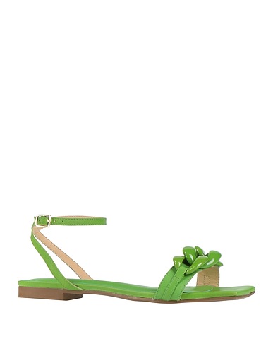 MISS UNIQUE Sandals Green Leather
