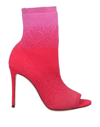 CASADEI Ankle boot Red Textile fibres