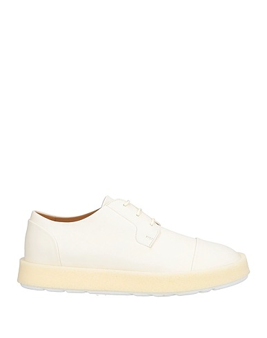 GIORGIO ARMANI Laced shoes Off white Leather