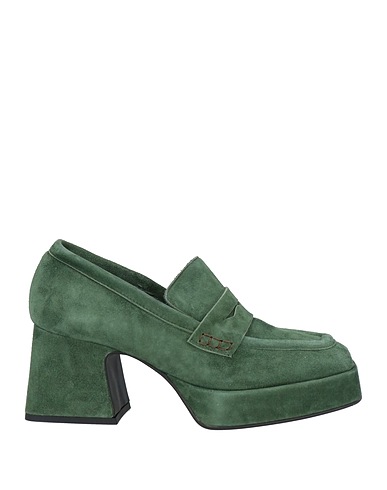 LUCA VALENTINI Loafers Green Leather