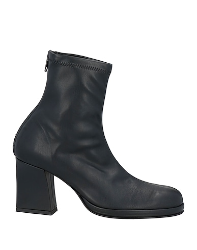 LUCA VALENTINI Ankle boot Black Textile fibers