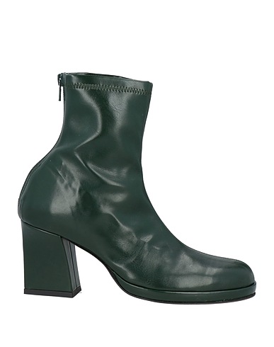 LUCA VALENTINI Ankle boot Green Textile fibers