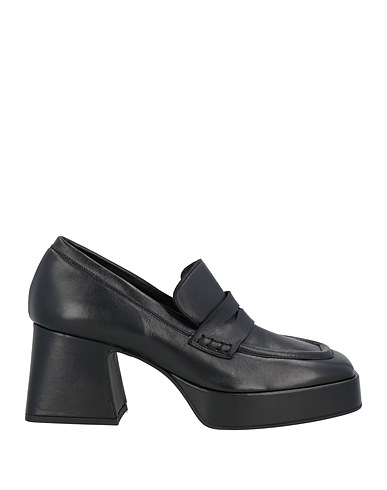 LUCA VALENTINI Loafers Black Leather