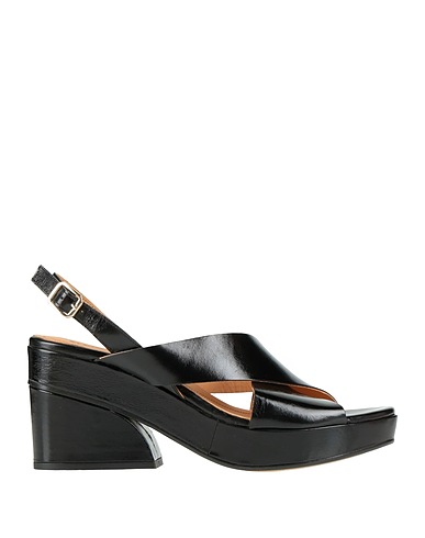 ELVIO ZANON Sandalen Schwarz Leder