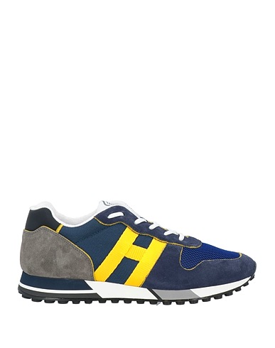 HOGAN Sneakers H86RUN Blu navy Pelle, Fibre tessili
