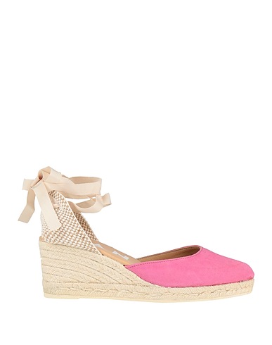 MANEBÍ Espadrilles Fuchsia Leather, Textile fibres