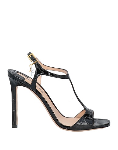 TOM FORD Sandals Black Sheepskin, Zamak