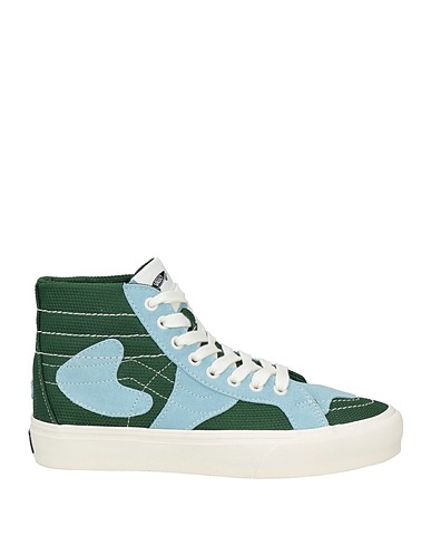 VANS Sneakers Green Leather, Textile fibers