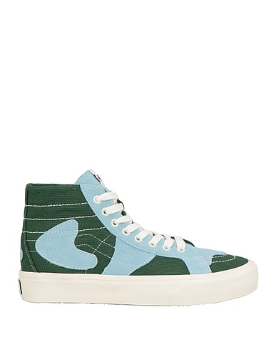 VANS VAULT Sneakers Green Leather, Textile fibers