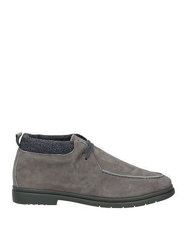 ANDREA VENTURA FIRENZE Ankle boot Grey Leather, Textile fibres