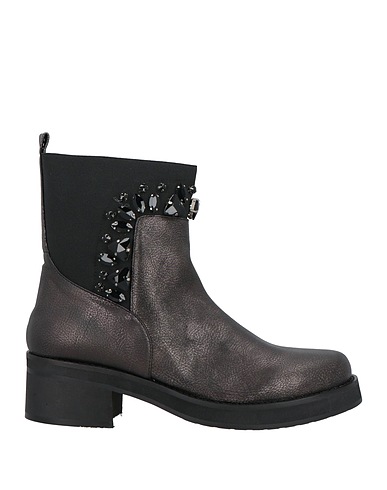 LUCIANO BARACHINI Ankle boot Black Textile fibres, Elastic fibres