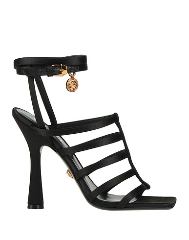 VERSACE Sandals Black Textile fibres