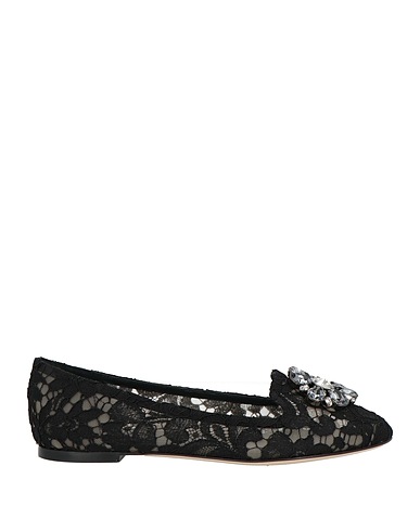 DOLCE&GABBANA Loafers Black Textile fibers