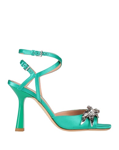 ALBERTA FERRETTI Sandals Green Textile fibres
