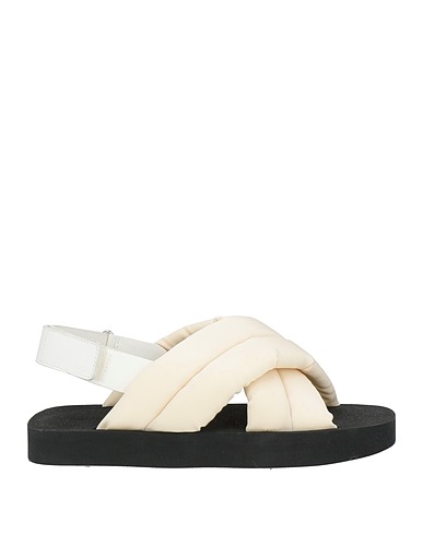 PROENZA SCHOULER Sandals Cream Leather, Textile fibers