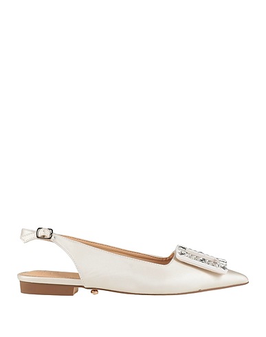 TWENTY FOUR HAITCH Footwear Ivory Textile fibers