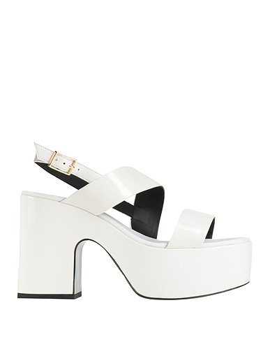 FABI Sandals White Leather