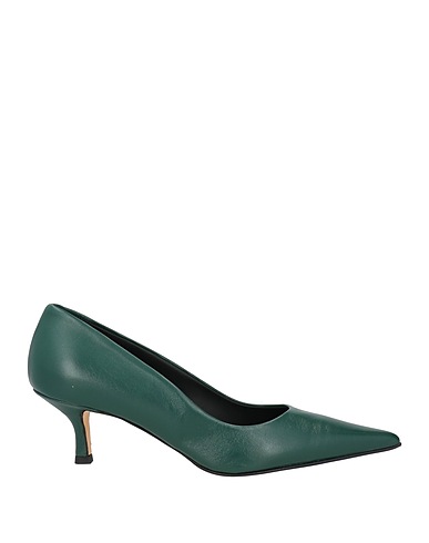 LUCA VALENTINI Décolleté Verde Pelle