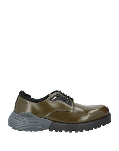 DIOR Laced shoes Military green Calfskin