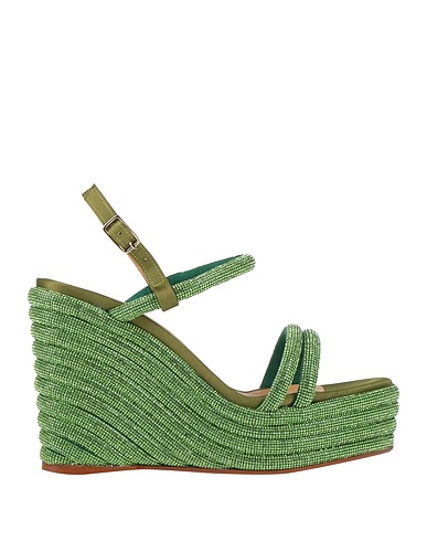 CASTAÑER Sandals Green Textile fibers