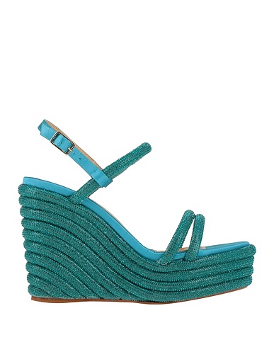CASTAÑER Sandals Deep teal Textile fibres