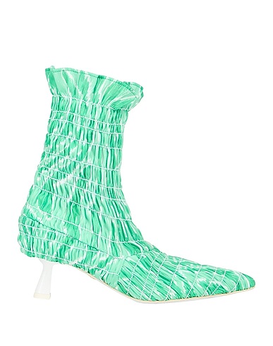 AMY CROOKES Ankle boot Green Textile fibers