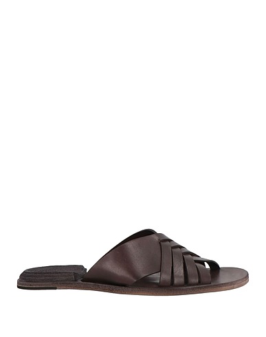 OFFICINE CREATIVE ITALIA Sandals Dark brown Leather