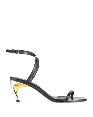 MCQUEEN Sandals Black Leather