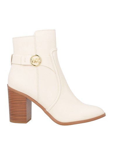 MICHAEL MICHAEL KORS Ankle boot Ivory 75% Polyurethane, 25% Polyester