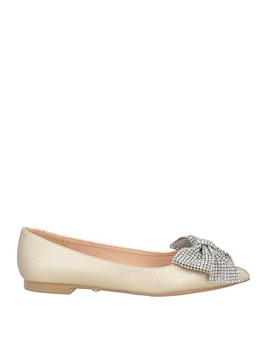 TWENTY FOUR HAITCH Ballerinas Gold Gewebefasern